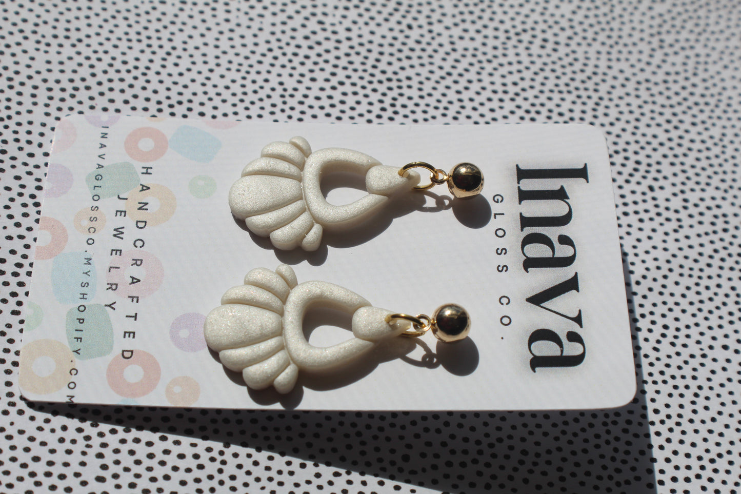 Magnolia Polymer Clay Earrings