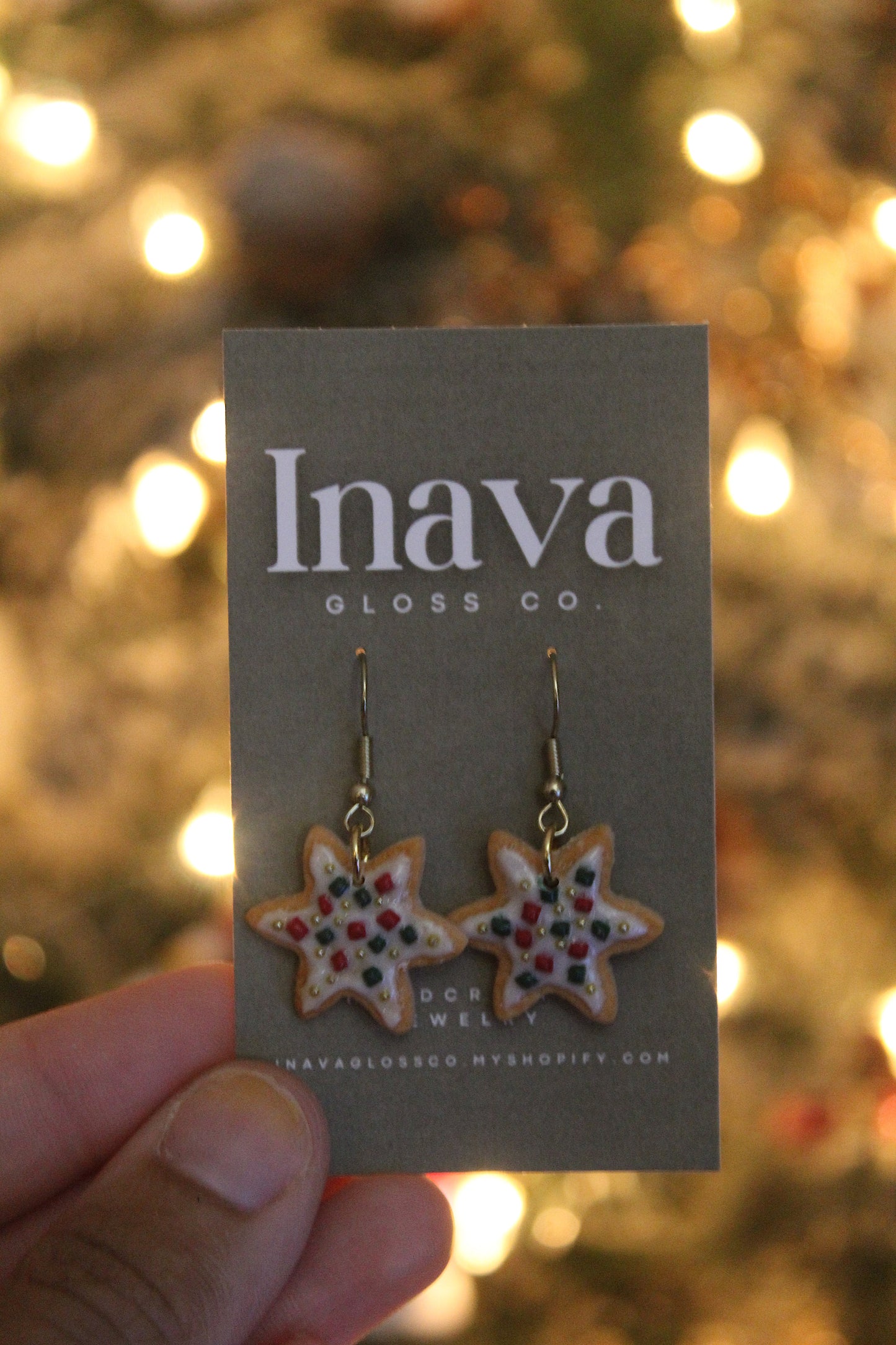 Sweet Star Sugar Cookie Polymer Clay Earrings