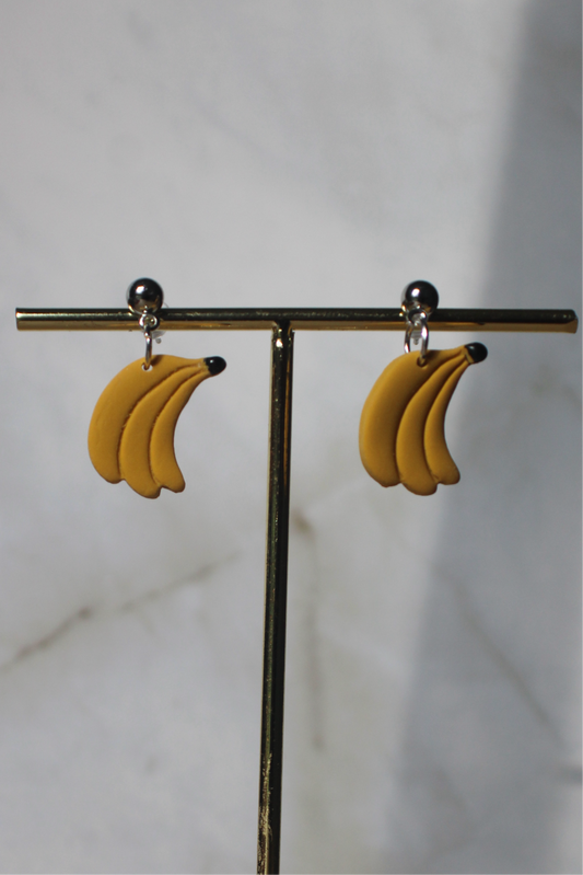Banana Charm Polymer Clay earrings