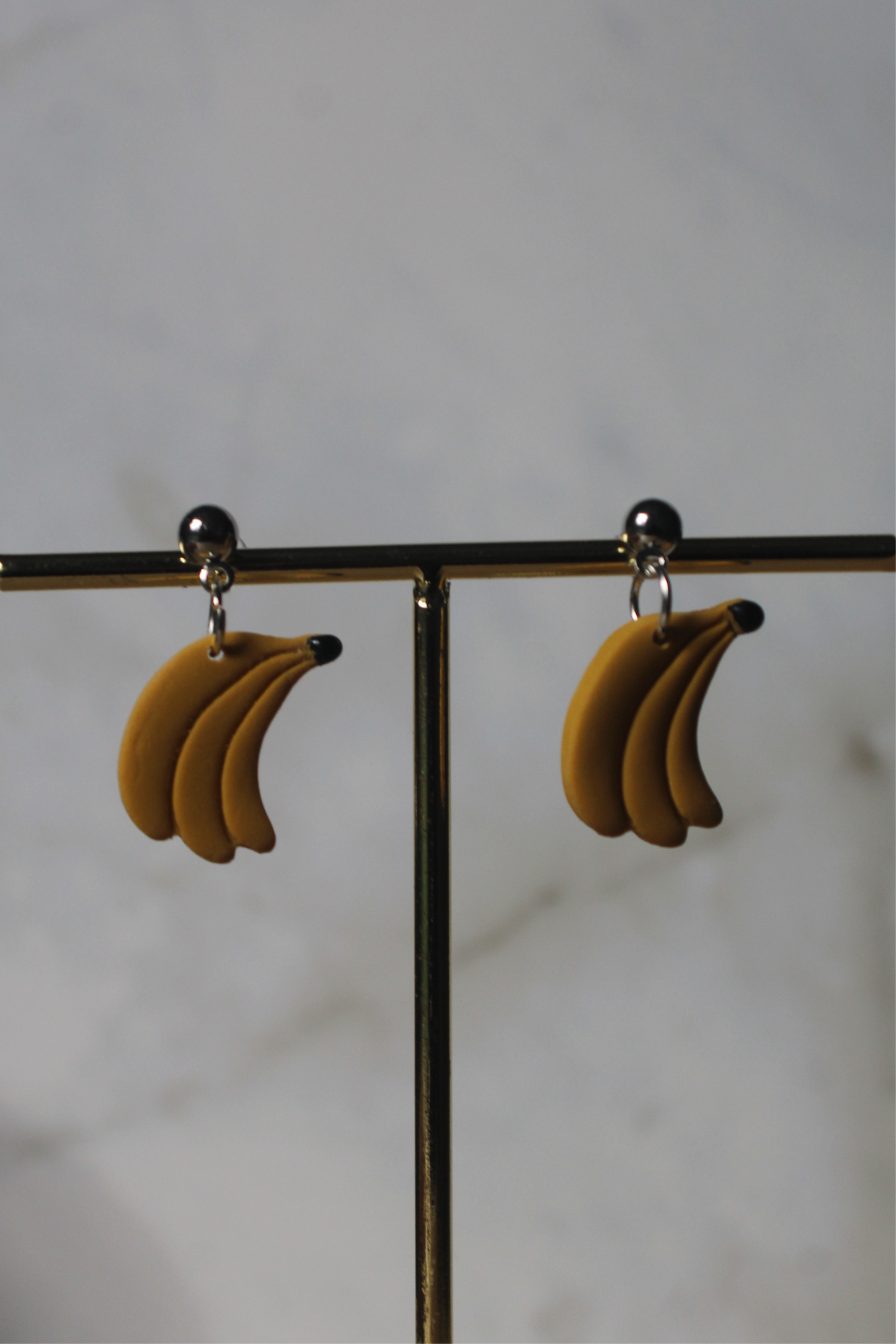 Banana Charm Polymer Clay earrings