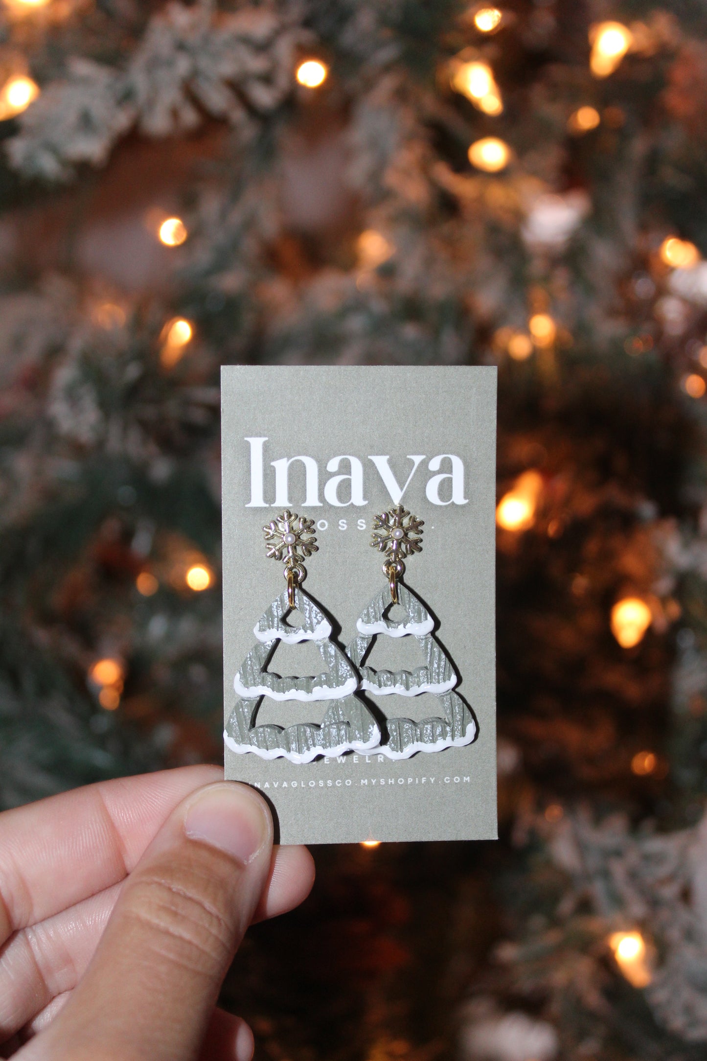 Hollow Snow Tree’s Polymer Clay Earrings