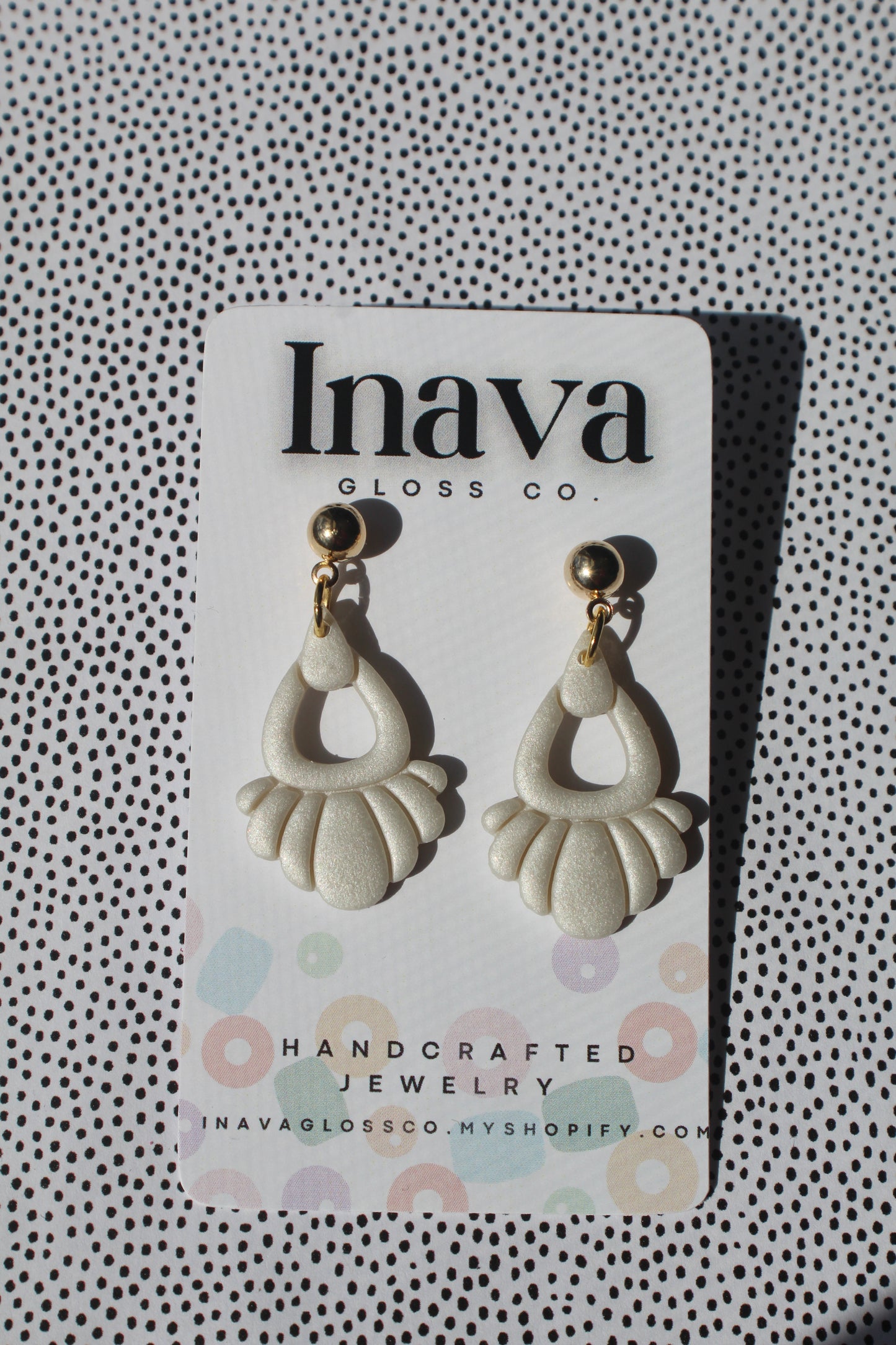 Magnolia Polymer Clay Earrings