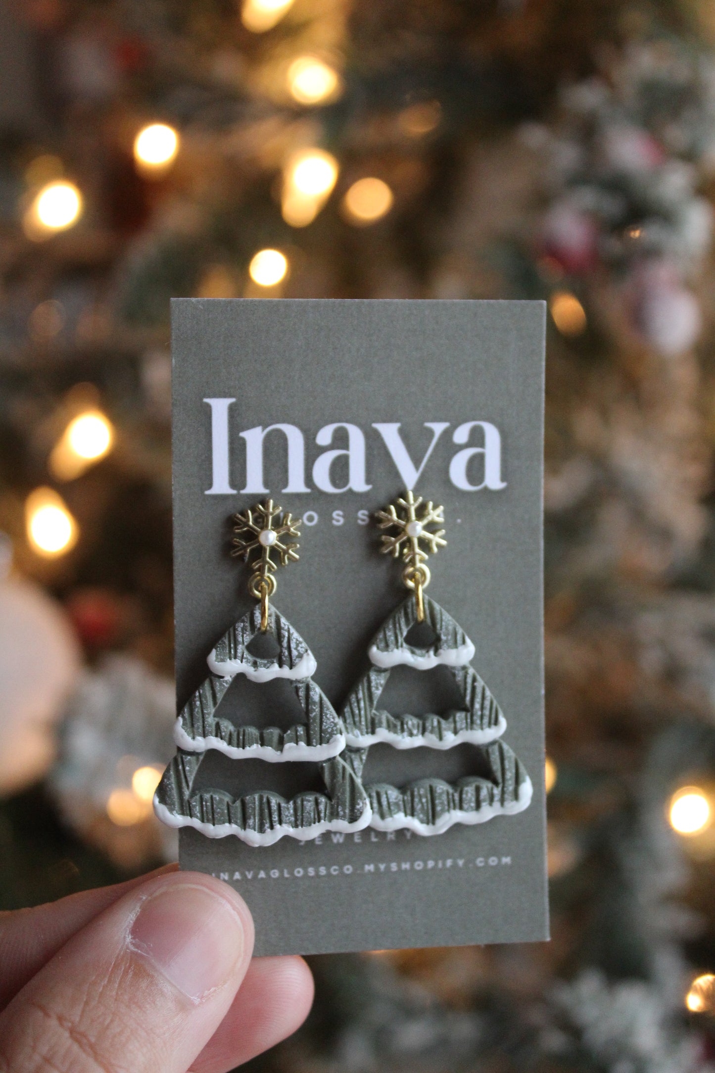 Hollow Snow Tree’s Polymer Clay Earrings