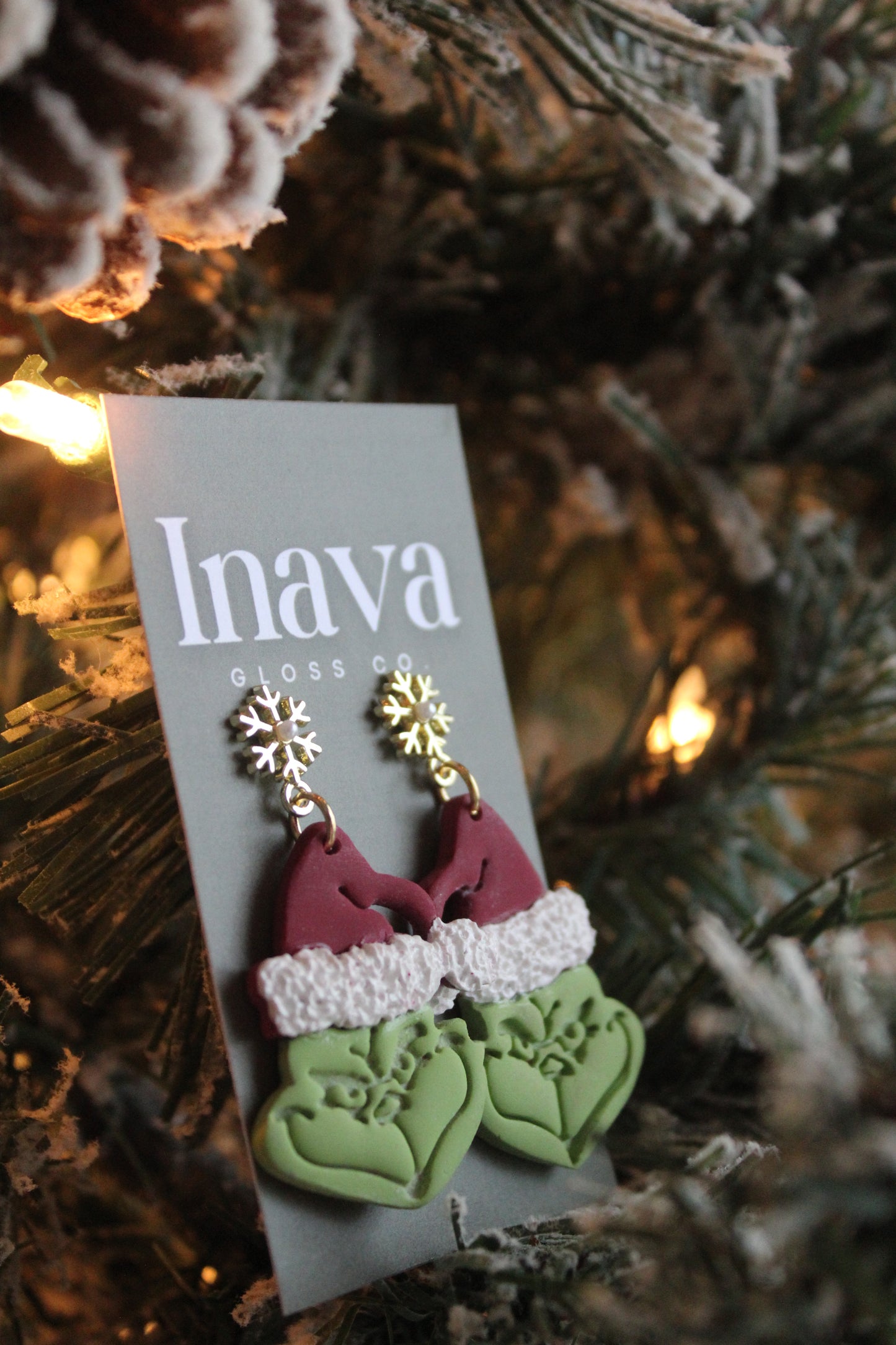 Grinchmas Polymer Clay Earrings
