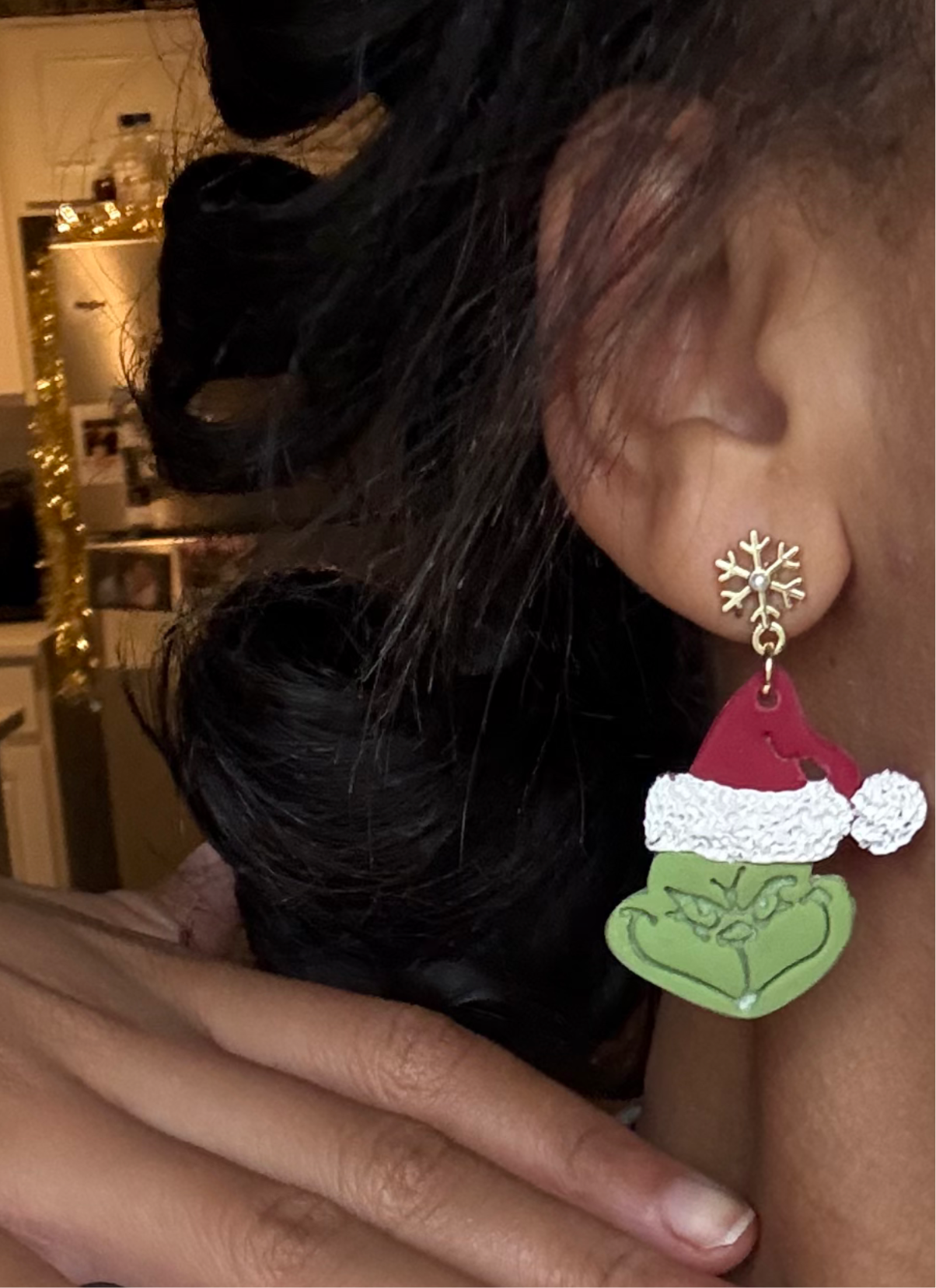 Grinchmas Polymer Clay Earrings