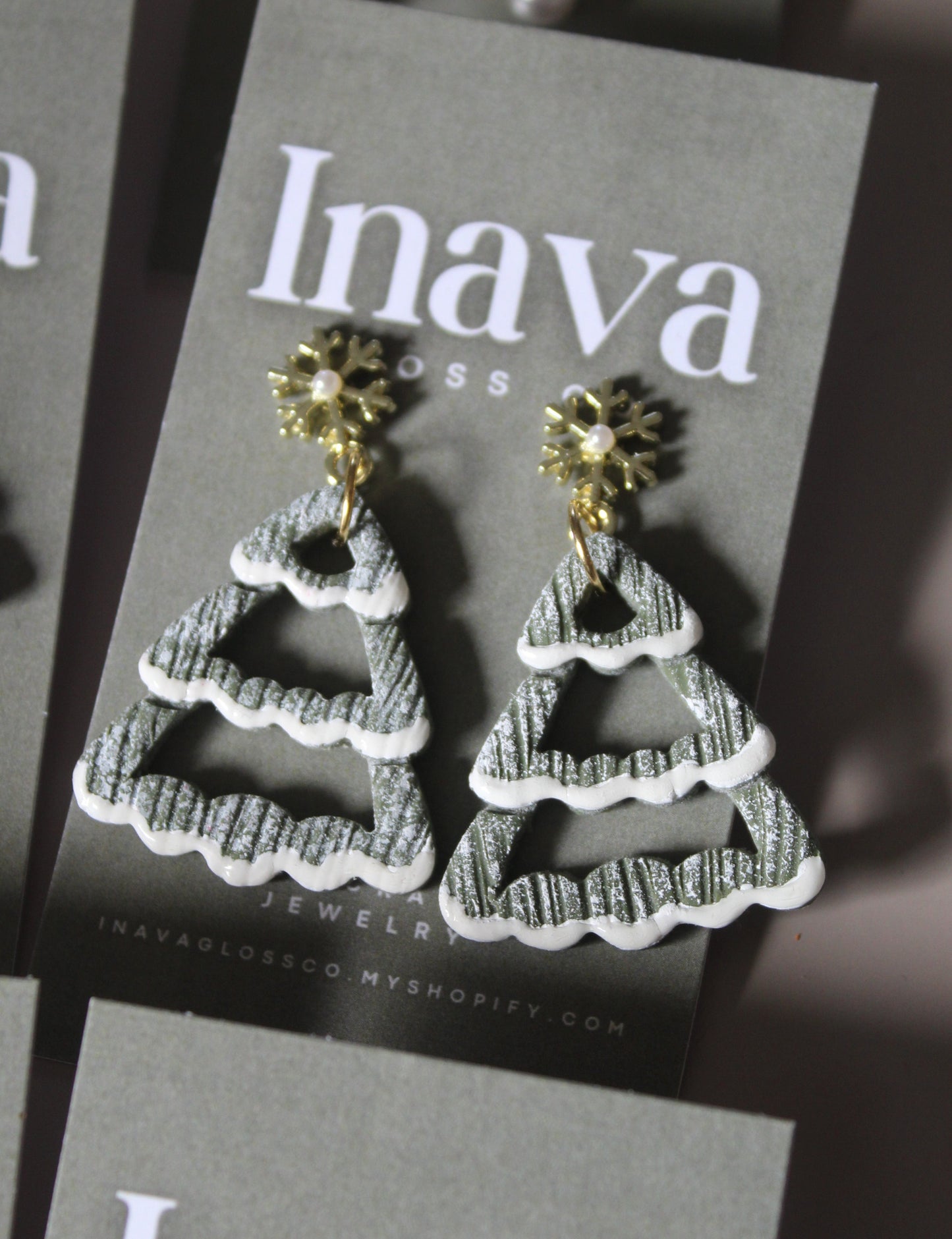 Hollow Snow Tree’s Polymer Clay Earrings