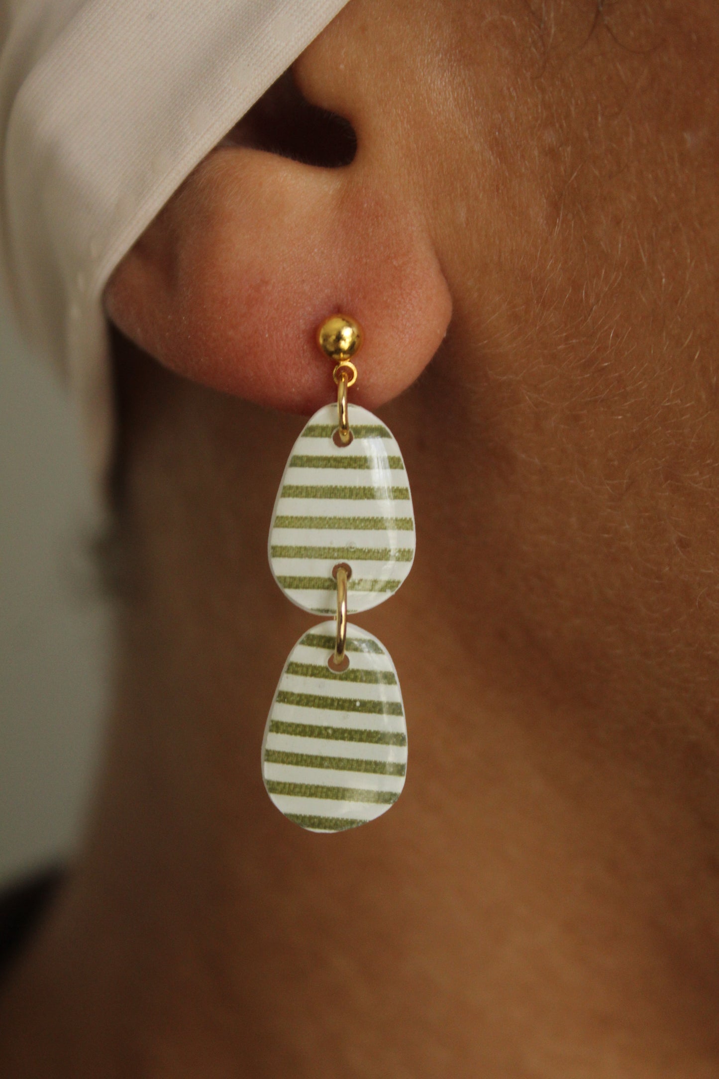 Mossling Dangle Polymer Clay Earrings