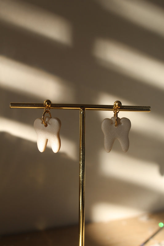Little Teeth Polymer Clay Earrings